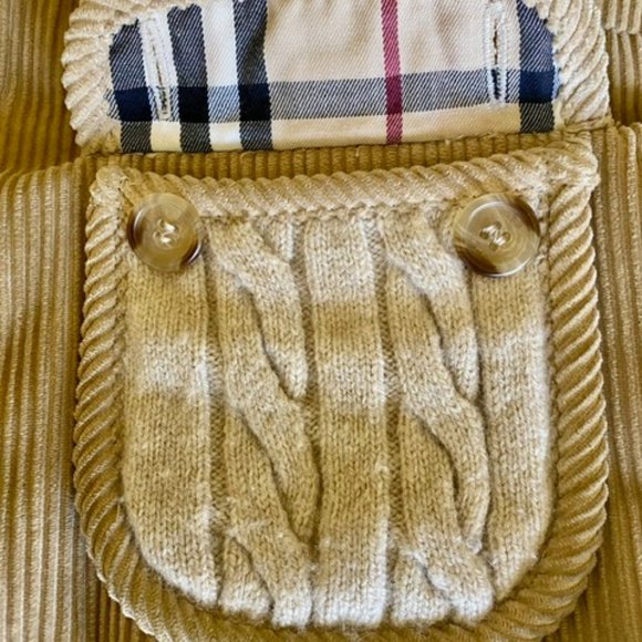 Burberry beige unisex bomber jacket corduroy and cable wool + plaid size 46 (M) - Picture 4 of 12
